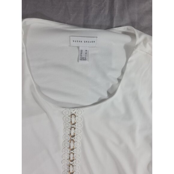 Susan Graver Women's Tunic With Ruffle Trim. Medium. HL68 - Picture 2 of 4